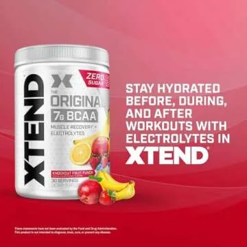 Xtend XTEND Original BCAA Powder 7g BCAA and 2.5g L-Glutamine, Sugar Free Post Workout Muscle Recovery Drink with Amino Acids for Men & Women, 30 Servings