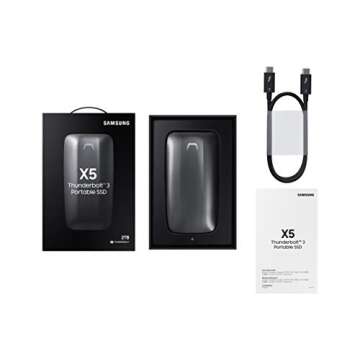 Samsung Portable SSD X5 2TB High-Speed Thunderbolt3 External SSD