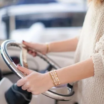 Sonateomber Colorful Flat Beaded Stretch Bracelet Gift