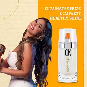 GK HAIR Global Keratin Leave In Conditioner Hair Spray (4 Fl Oz/120ml) - Moisturizing Treatment Strengthens & Shines Frizzy, Dry Damaged Hair - Detangler Spray for Smoothing Nourishes Hydrated Hair