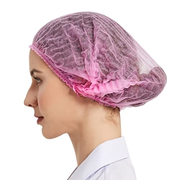 ProtectX 100-Pack Pink Disposable Hair Nets for All Uses