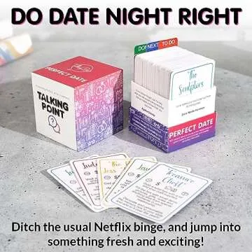TALKING POINT CARDS 200 Perfect Date Ideas for Couples - Fun Adult Couples Card Game for Date Nights - Enjoy New Experiences Together with an Original Idea on Every Card