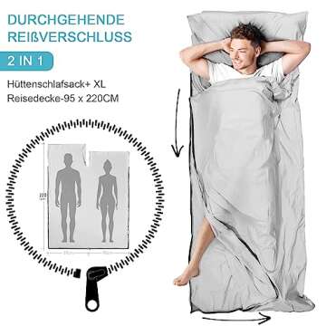 LSTRAGY Sleeping Bag Liner - Lightweight Camping Comfort