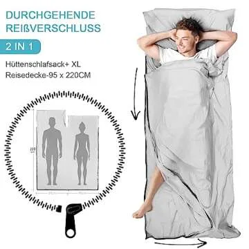 LSTRAGY Sleeping Bag Liner - Lightweight Camping Comfort