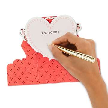 Hallmark Paper Wonder Mini Valentine's Day Card - 3D Red Snoopy & Woodstock Design