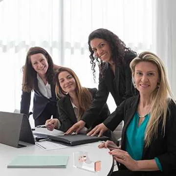 KIDMEN Rose Gold Acrylic Tape Dispenser for Office Use