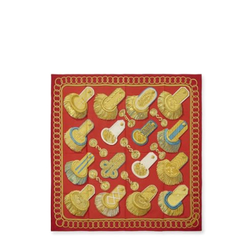 Hermès Pre-Loved Silk Scarf in Multicolor Epaulettes de Gala