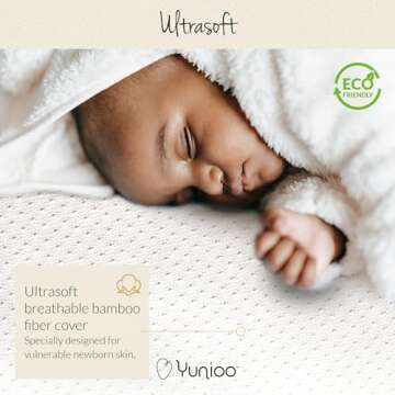 Yunioo Foldable Baby Changing Pad. Moses Basket or Oval Bassinet Mattress Pad with Ultra Soft Cover. Replacement Diaper Changing Station Mattress. Changing Table Topper for Dresser. 31” x 16”