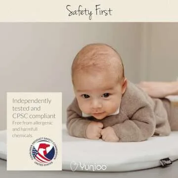 Yunioo Foldable Baby Changing Pad. Moses Basket or Oval Bassinet Mattress Pad with Ultra Soft Cover. Replacement Diaper Changing Station Mattress. Changing Table Topper for Dresser. 31” x 16”