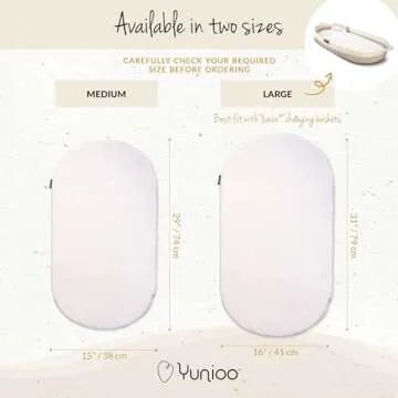 Yunioo Foldable Baby Changing Pad. Moses Basket or Oval Bassinet Mattress Pad with Ultra Soft Cover. Replacement Diaper Changing Station Mattress. Changing Table Topper for Dresser. 31” x 16”