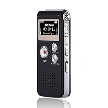 Digital Voice Recorder 16GB Voice Recorder with Playback for Lectures - USB Rechargeable Dictaphone ...