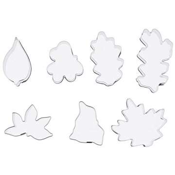Ateco 7 pc Stainless Steel Leaf Cutter Set for Creative Baking