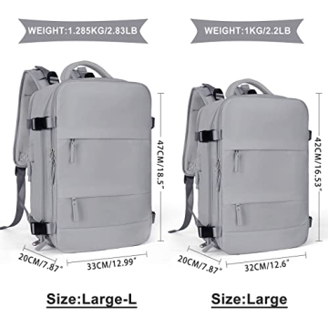 Coowoz Large Travel Backpack for Women & Men Fit Laptop