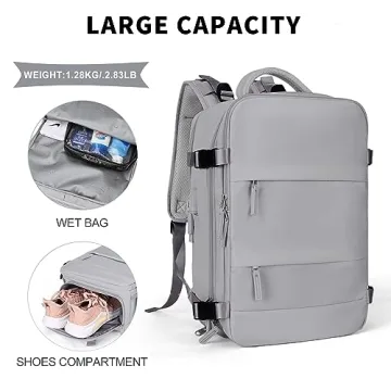 Coowoz Large Travel Backpack for Women & Men Fit Laptop