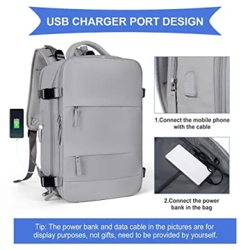 Coowoz Large Travel Backpack for Women & Men Fit Laptop