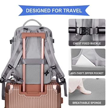 Coowoz Large Travel Backpack for Women & Men Fit Laptop
