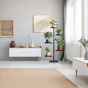 Kinkota 5 Tier Indoor Plant Stand - Stylish Metal Holder