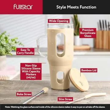 Fullstar Glass Tumblers for Stylish Hydration Solutions