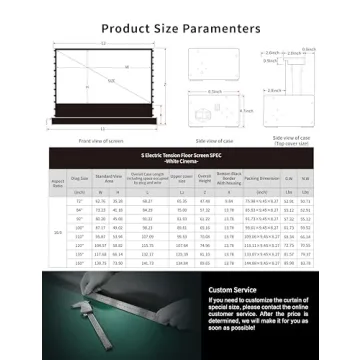 VIVIDSTORM 120" Projector Screen | Motorized Electric Screen