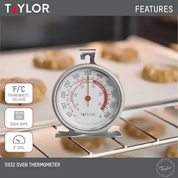 Taylor 5932 Large Dial Oven Thermometer for Accurate Baking
