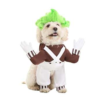 Fun Costumes Willy Wonka Pet's Oompa Loompa Outfit for Dogs and Cats, Chocolate Factory Worker XL