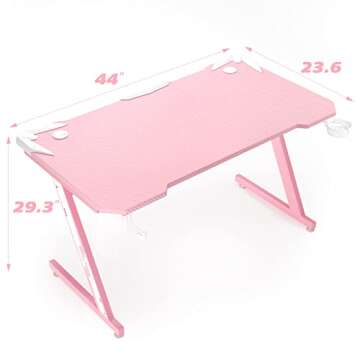 Homall Gaming Desk with Carbon Fiber Surface and Accessories