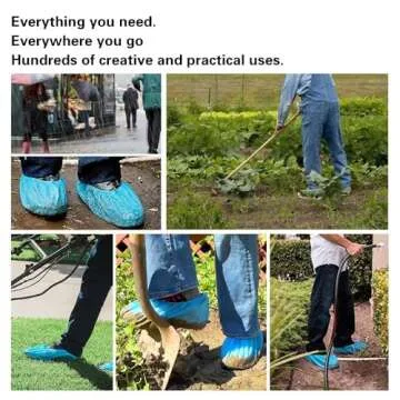 Shoe Covers Disposable 200 Pack (100 Pairs) | Non-Slip, Durable, Indoor | Protect Your Home, Floors and Shoes