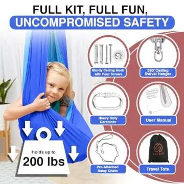 Savoiz - Therapy Swing for Kids - Durable, Adjustable & Easy Install - Suitable for Indoor/Outdoor U...