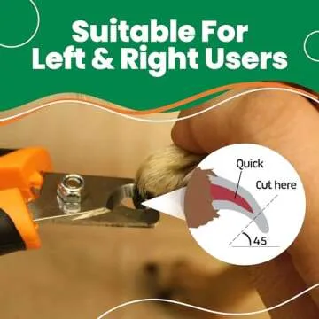 GoPets Pet Nail Clipper for Large Pets, Heavy Duty Trimmers for Thick Nails, Stainless Steel Blades with File, Angled Design for Safe Trimming, Ergonomic Handle, Perfect for Larger Cats & Dogs