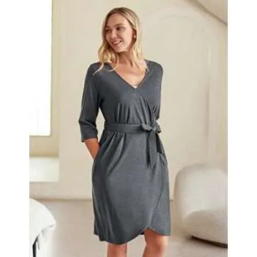Ekouaer Maternity Robe Nursing Robes for New Moms