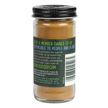 Frontier Organic Ground Vietnamese Cinnamon, 1.31 Ounce Bottle, Premium Quality Cinnamon, Full Balanced Spicy Flavor, Kosher