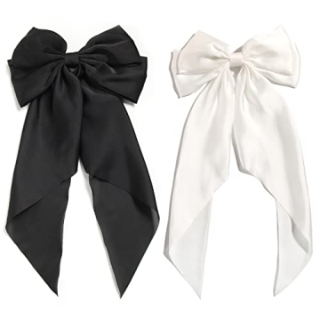 SUSULU Large Satin Silky Hair Bow Clips for Women