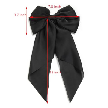 SUSULU Large Satin Silky Hair Bow Clips for Women
