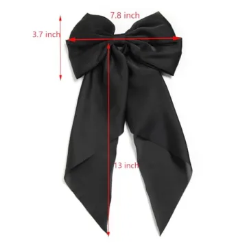 SUSULU Large Satin Silky Hair Bow Clips for Women