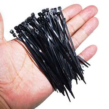 Multi-Purpose Nylon Zip Ties - Durable 4 Inch Self-Locking Pack of 100
