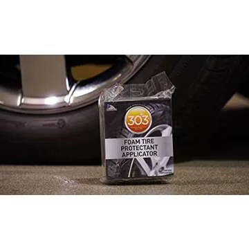 303 Products 39025 Tire Shine/Tire Dressing Applicator Pads - Perfect for Using to Apply Tire Shine, Tire Wet, Tire Gel, Or Tire Balm - Superior Product Application - Reduce Mess, 2 Pack , gray