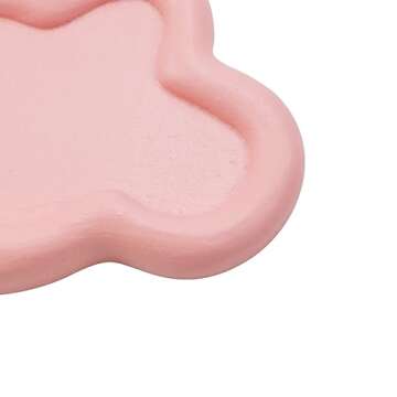 MY MIRONEY 4.13" x 2.76" Resin Jewelry Tray Cloud Shape Decorative Plate Pink Trinket Dish Trays Key Ring Holder for Jewelry Wedding Engagement Photo Props Ornaments