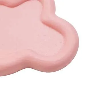 MY MIRONEY 4.13" x 2.76" Resin Jewelry Tray Cloud Shape Decorative Plate Pink Trinket Dish Trays Key Ring Holder for Jewelry Wedding Engagement Photo Props Ornaments