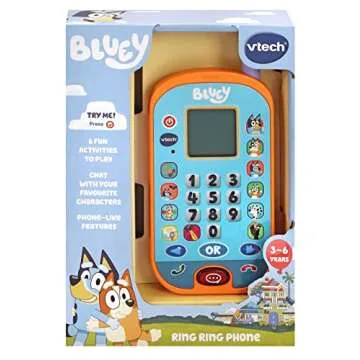 VTech Bluey Ring Ring Learning Phone, Official Bluey Toy, Interactive Role Play Phone, Toy Phone wit...