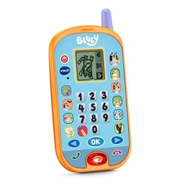 VTech Bluey Ring Ring Learning Phone, Official Bluey Toy, Interactive Role Play Phone, Toy Phone with Voice Activation, Games & Numbers, Educational Gift for Children Ages 3, 4+ Years, English Version