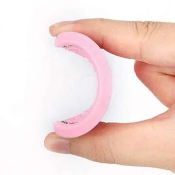 4 Pack Bling Car Coasters, 2.75 Inch Bling Crystal Rhinestone Diamond Soft Rubber Pad Set Round Auto Cup Holder Insert Drink Coaster Car Interior Accessories (Pink-White)