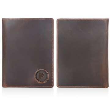 Polare RFID Leather Passport Wallet with AirTag Slot