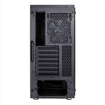 Fractal Design Meshify C - Compact Computer Case - High Performance Airflow/Cooling - 2X Fans Included - PSU Shroud - Modular Interior - Water-Cooling Ready - USB3.0 - Tempered Glass - Blackout