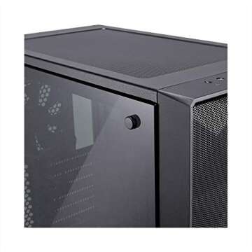 Fractal Design Meshify C - Compact Computer Case - High Performance Airflow/Cooling - 2X Fans Included - PSU Shroud - Modular Interior - Water-Cooling Ready - USB3.0 - Tempered Glass - Blackout