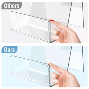 Quality 6 Pack Acrylic Book Stand for Clear Display