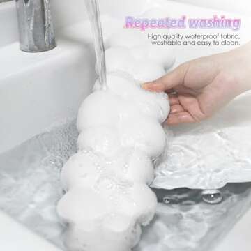 Keyboard Cloud Wrist Rest with Soft Leather Memory Foam Wrist Support/Cushion for Easy Typing and Pain Relief, Egronomic Non-Slip Computer Palm Rest for PC Gaming/Laptop/Hand Pad/Mac (White)