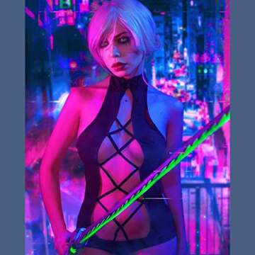 YOMORIO Japanese Lingerie Anime Swimsuit Keyhole Cheongsam Cosplay Jumpsuit (Black)