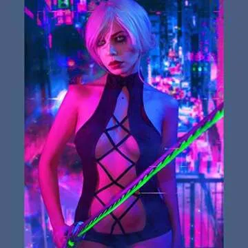 YOMORIO Japanese Lingerie Anime Swimsuit Keyhole Cheongsam Cosplay Jumpsuit (Black)