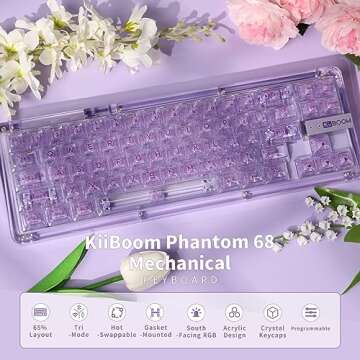 KiiBoom Phantom 68 Hot Swappable Mechanical Keyboard with RGB LEDs