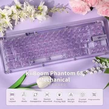 KiiBoom Phantom 68 Hot Swappable Mechanical Keyboard with RGB LEDs